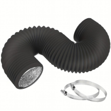 1pc 15 24 Cm 243 Vent Hose Flexible Insulated Air Ducting Four Layer PVC Aluminum Foil With 2 Clamps For Heating Cooling Ventilation And Exhaust