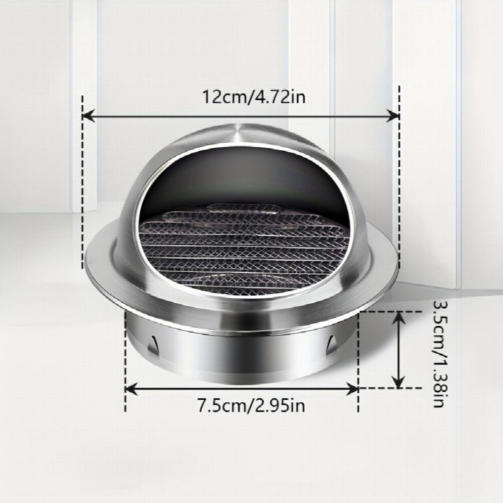 1Pc Stainless Steel Wind Cap Rain Cap Exhaust Cap Breathable Cap Ventilation Cap Exterior Wall Air Vent Cap Rainproof Ventilation Cap Fume Hood Windpr 885681185617