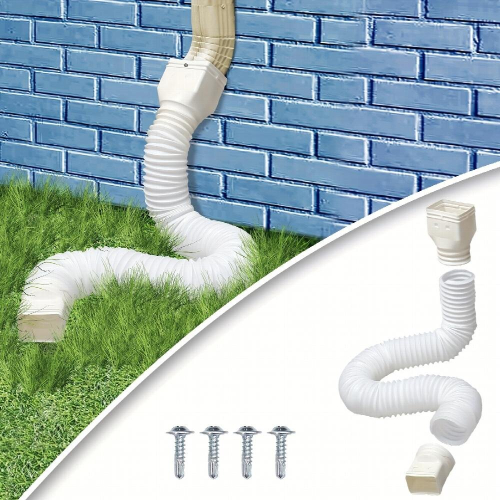 1pc Downspout Extender Telescopic Rain Gutter Drain Rain Gutter Downspout Extension Flexible Stormwater Drainage Tool 2