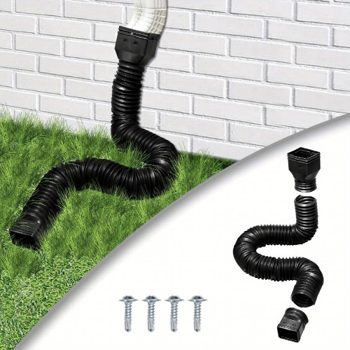 1pc Downspout Extender Telescopic Rain Gutter Drain Rain Gutter Downspout Extension Flexible Stormwater Drainage Tool