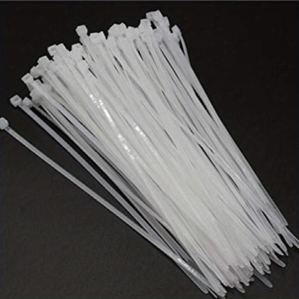 100Pcs Cable Zip Ties Plastic Cable Zip Ties Transparent Self Locking Nylon Zip Ties For Indoor And Outdoor 885681187123