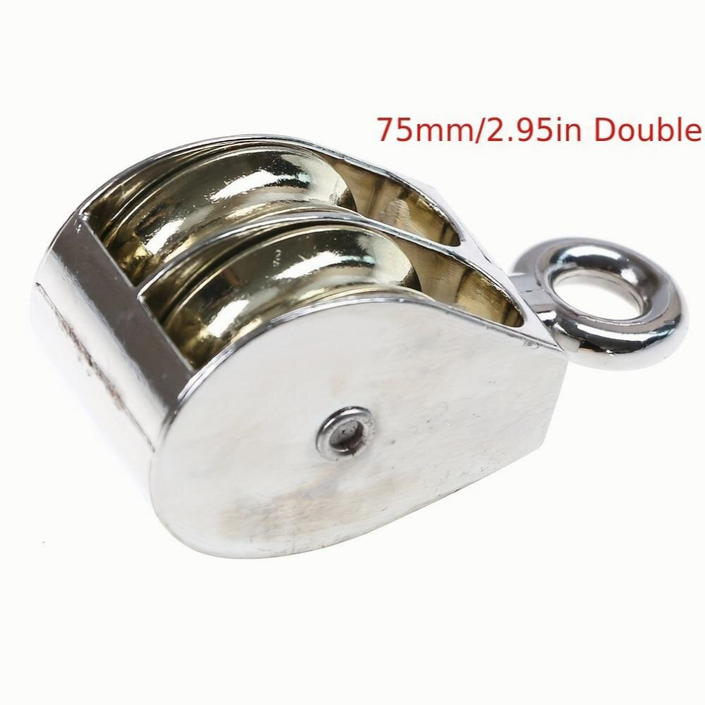 1Pc 36 52 75Mm Metal Pulley Zinc Alloy Pulley Mini Single Double Pulley For Diy 885681186751