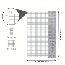 1pc 2 54 10 HARDWARE CLOTH 19 X 19 68 FT 30 0cm X 19 68 FT Welded Hot Dip Galvanized Metal Chicken Wire Fence Rabbit Wire Mesh Poultry Mesh Cage Snake