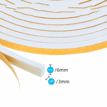 1pc Door Weather Stripping High Density Foam Tape Roll Neoprene Rubber Adhesive Weatherstrip Door Seal Window Insulation