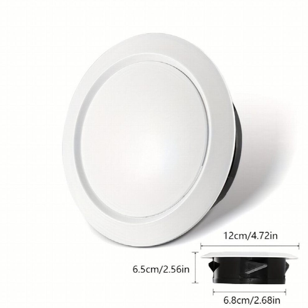 1Pc Indoor Fresh Air Vent Abs Round Plastic Ventilation Vent Central Air Conditioning Exhaust Vent Adjustable Air Volume Outlet Vent 885681189561