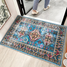 1pc Retro Persian Cashmere Living Room Carpet Sofa Coffee Table Carpet Mat Study Bedroom Blanket European Style American Entrance Hall Rug Room Decor
