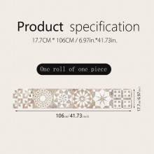 1 Roll Style Printed Sticker Self adhesive Waterproof Home Decoration Wall Sticker For Stairs 106 2x18 01 Cm