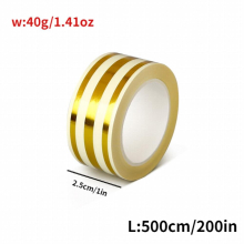 1pc Golden Ceramic Tile Seam Stickers Wall Decoration Tape Self adhesive Waterproof Floor Sticker Wear resistant Living Room Tiles Golden Foil Lines