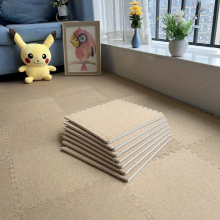 6pcs Linen Floor Mat Bay Window Mat Seat Mat Square Interlocking Carpet Area Rug Protective Anti Slip Comfort Seat Pads Foam Floor Mats