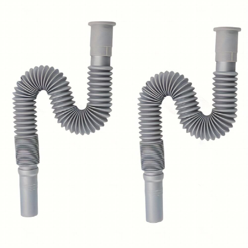 2pcs Universal Retractable Plastic Extended Thickened Hose Anti odor Drain Pipe