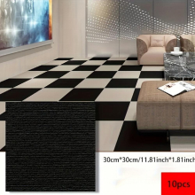10 16pcs DIY Self adhesive Tile Carpet Square Long Peel Paste Bedroom Splicing Square Floor Mat Self adhesive Floor Home Carpet Tile Decoration Suitab
