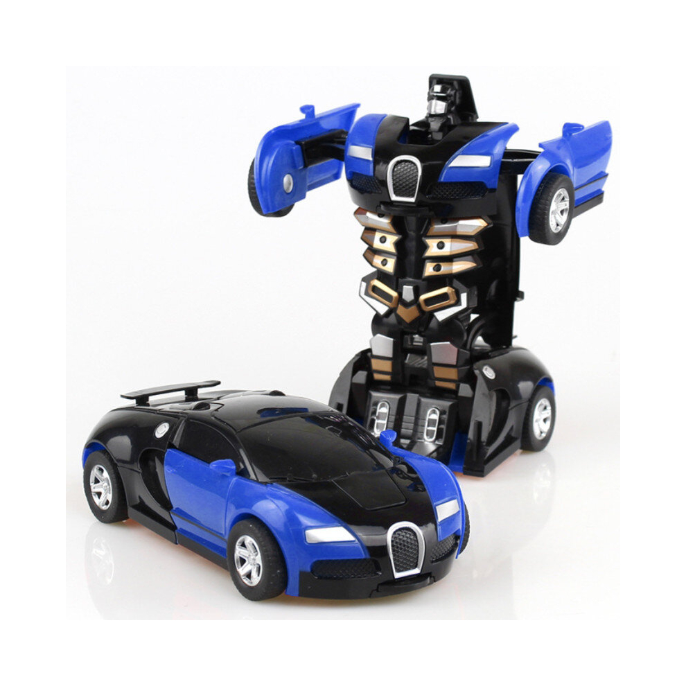 (B Blue) Mini 2 In 1 Car Toys One-key Deformation Car Toys Automatic Transformation Robot Model Car Diecasts Toy Boys Gifts Children Toy-image-OPC-PD8TR2M-NEW