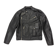 (EU 48) DSQUARED2 Mens Biker Jacket Zipped