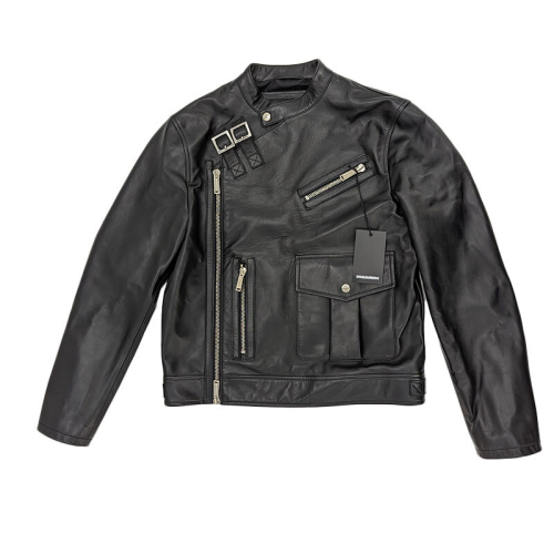 Dsquared2 (EU 48) DSQUARED2 Mens Biker Jacket Zipped