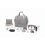 (Grey) Waterproof Multi-Pocket Travel Duffel Bag Set With Dedicated Shoe Compartment 13