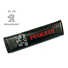 2pcs Compatible with Peugeot Car SeatBelt Safety Pads Cover Shoulder Carbon Fibre