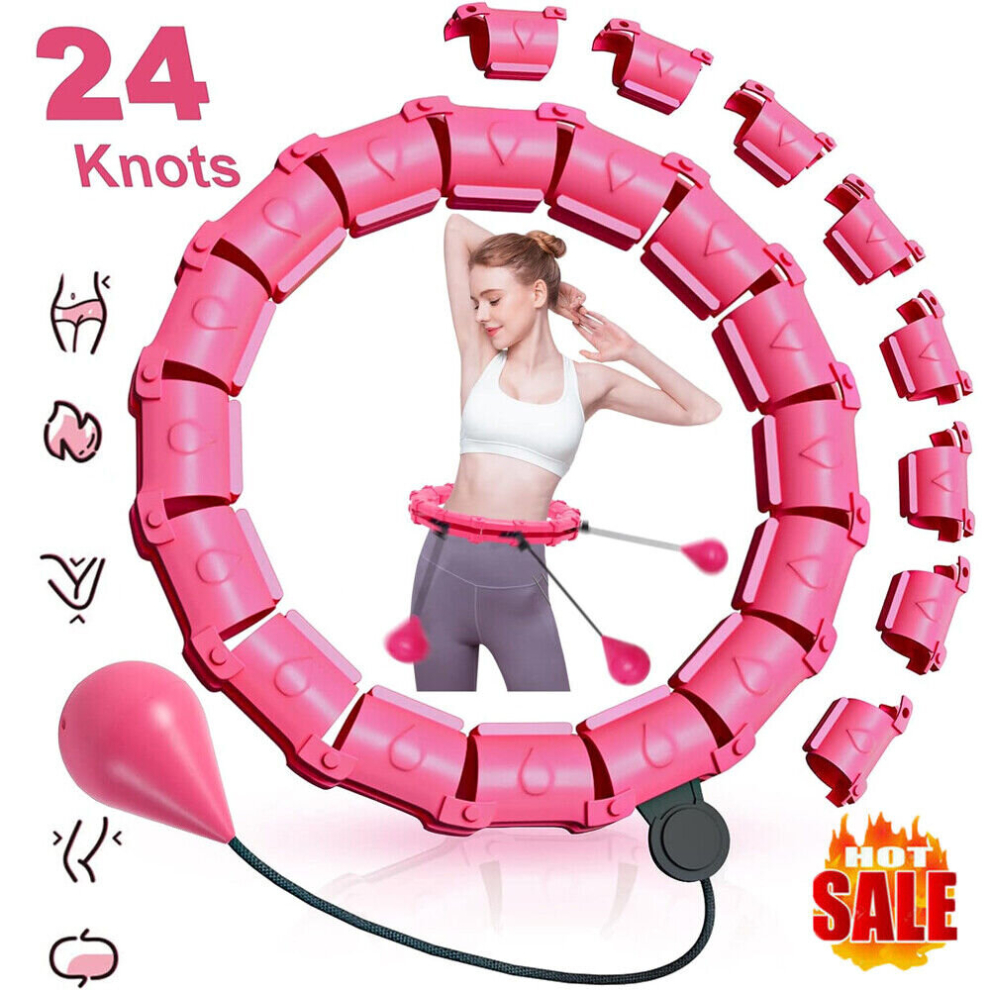 24 Knots Smart Hula Hoop Detachable Hoops Fitness Lose Weight GYM Sports 