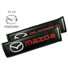 Compatible with Mazda Car SeatBelt Cover Shoulder Pads Strap Safety Carbon Fibre