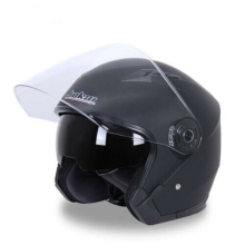 (M, Matte Black) Motorcycle Helmet Full Open Face Sun Shield Vintage Modular With Dual Lens