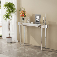 108cm Mirrored Console Hallway Entrance Table Accent Side Sofa Table