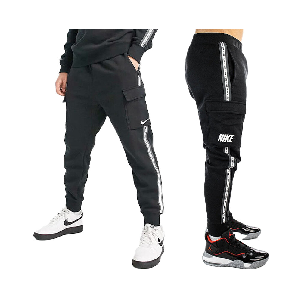 (M) NIKE REPEAT Mens Jogger Sweat Black Bottoms Sports