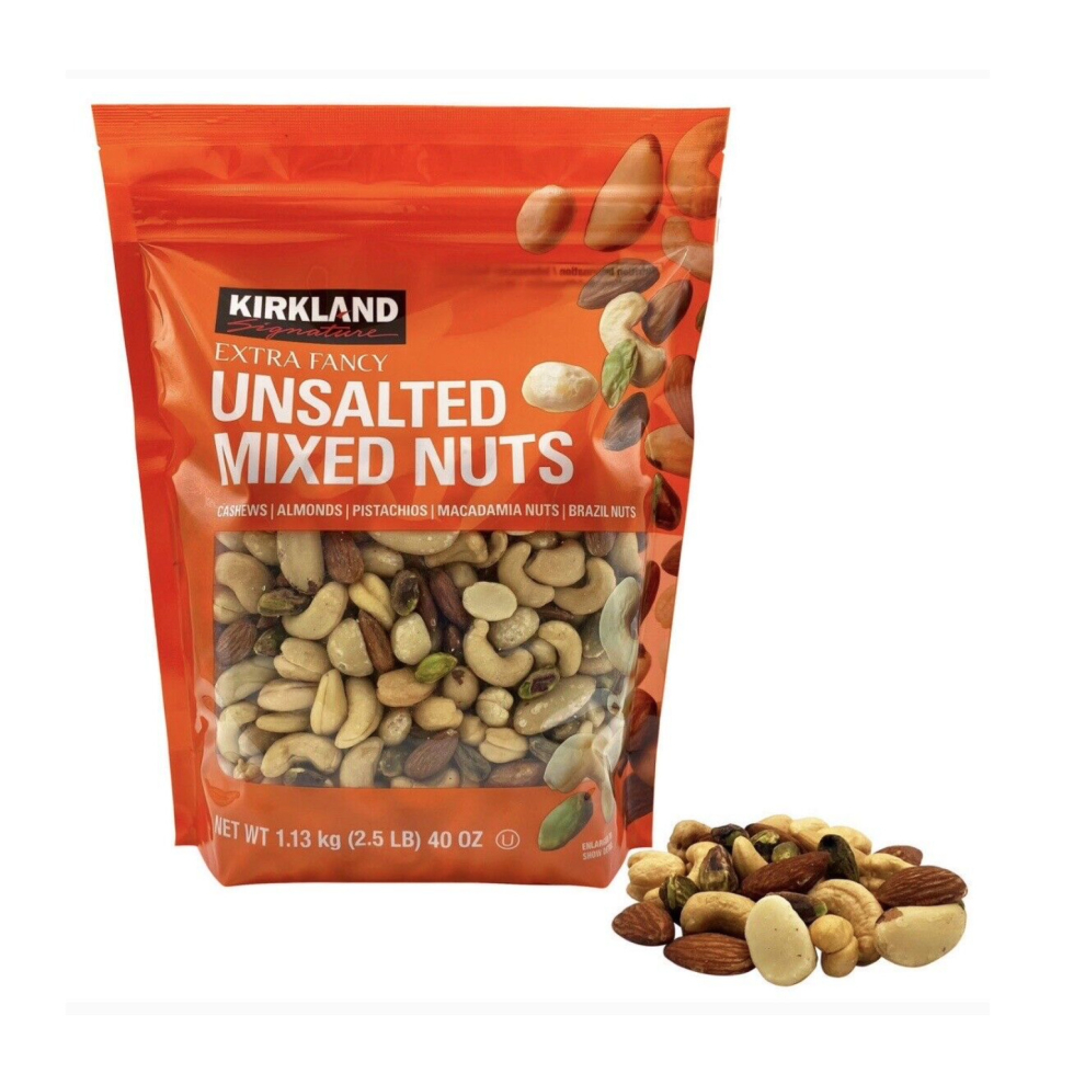 Unsalted Mixed Nuts Bag 1.13kg by Kirkland Signature