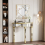 Square Wall Hanging Decorative Accent Gold Rim Silver Glass Mirror 3