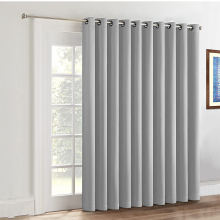 (Light Grey, 66" x 84" (Single Panel)) Insulated Blackout Curtain Pair Eyelet Ring Top Drape
