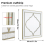 Square Wall Hanging Decorative Accent Gold Rim Silver Glass Mirror 4