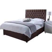 (2ft6 Small Single (75 x 190 cm), Brown) ORTHOPAEDIC DIVAN BED SET WITH MATTRESS &HEADBOARD