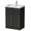 600mm Modern Bathroom Vanity Unit Basin Soft Close Square Toilet Charcoal Grey 9