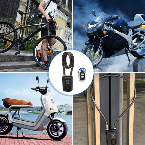 Bike Lock Anti-Theft Security Wireless Remote Control Alarm Lock 1