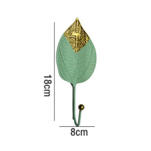 Wrought Iron Leaf Wall Hook for Kitchen Bathroom Door Towel Hooks