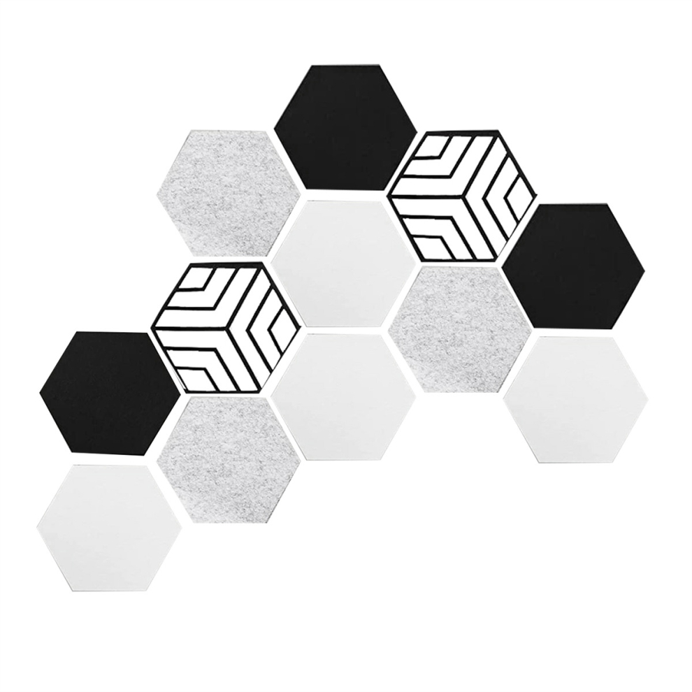 12Pcs Self-Adhesive Acoustic Panels,Hexagon For Recording Studio Home 4762472977940