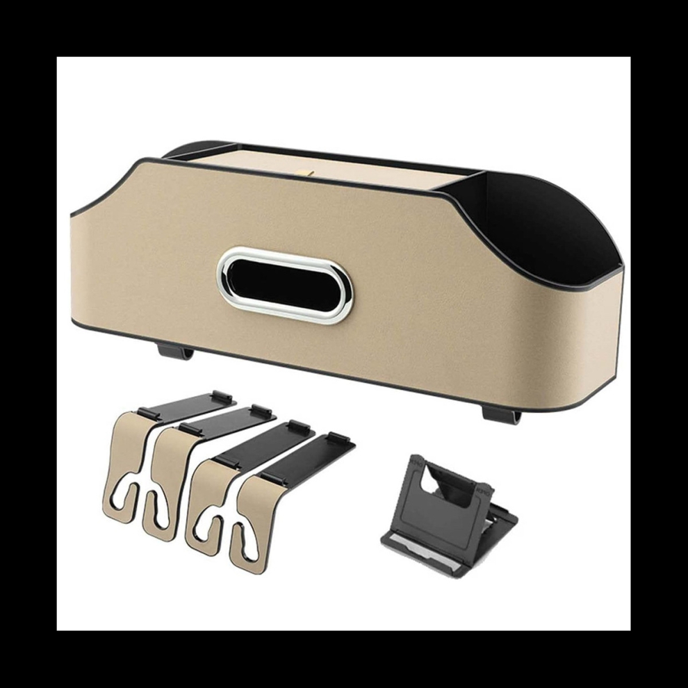 Car Headrest Backseat Organizer- Beige 4762472966692