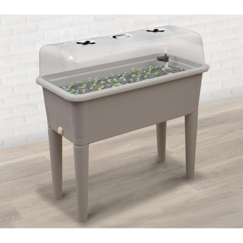 Garden Store Direct (Grey) Raised Bed Grow Table- With Grow Lid & Self Watering System 1
