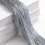 (Silver grey) Living Room Curtains Shiny Tassel String 200*100cm 1