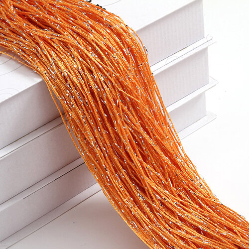 (Orange) Living Room Curtains Shiny Tassel String 200*100cm