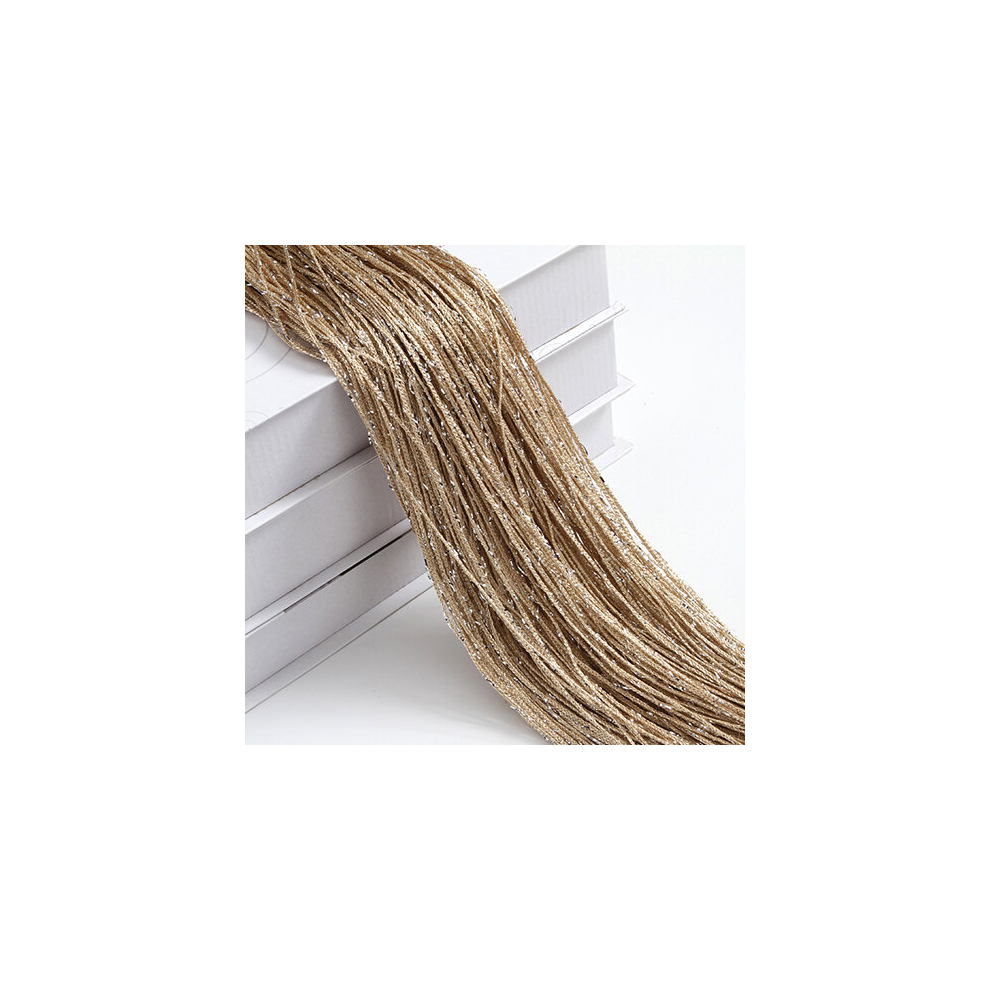 (Champagne) Living Room Curtains Shiny Tassel String 200*100cm-image-OPC-PD8V9VH-NEW