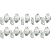(White) Cabinet Unit Roller Catch Plastic Catch and Stop and Nylon Roller x 10 pcs