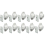 (White) Cabinet Unit Roller Catch Plastic Catch and Stop and Nylon Roller x 10 pcs 1