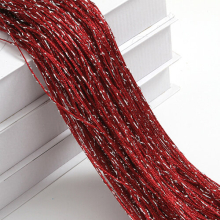 (Wine red) Living Room Curtains Shiny Tassel String 200*100cm