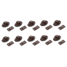 (Brown) Cabinet Unit Roller Catch Plastic Catch and Stop and Nylon Roller x 10 pcs