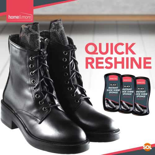 SOL 3pk Instant Shoe Shine Sponge Black | Leather Boot Polish 1