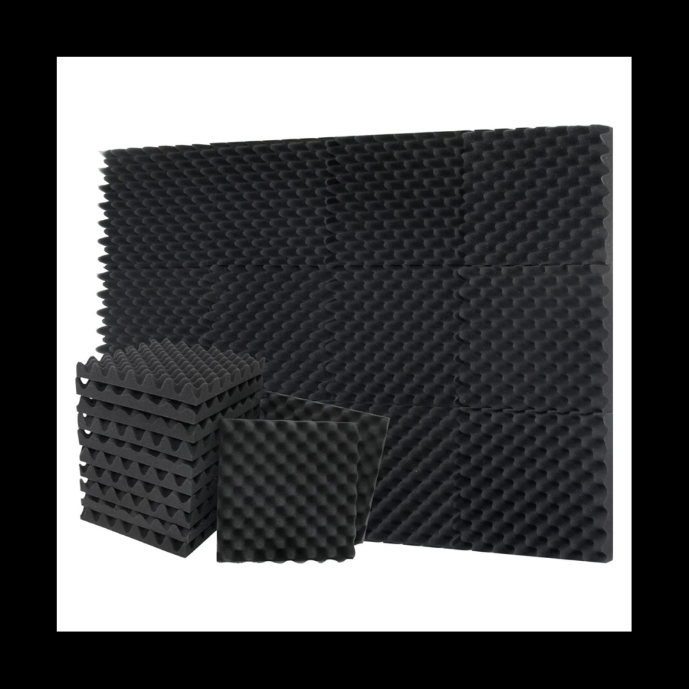 Soundproof Wall Panels Egg Crate Sound Panels-1.18X12x12in 4762472967378