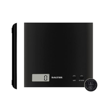 Salter Arc Kitchen Scale Digital Food Weighing Scales Precise Cooking Slim Platform Compact Storage Add Weigh/Tare Function 3kg Capacity Battery Black