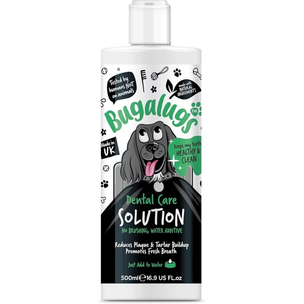 Bugalugs Dog Breath Freshener Dental Care Water Additive Plaque & Tartar Remover
