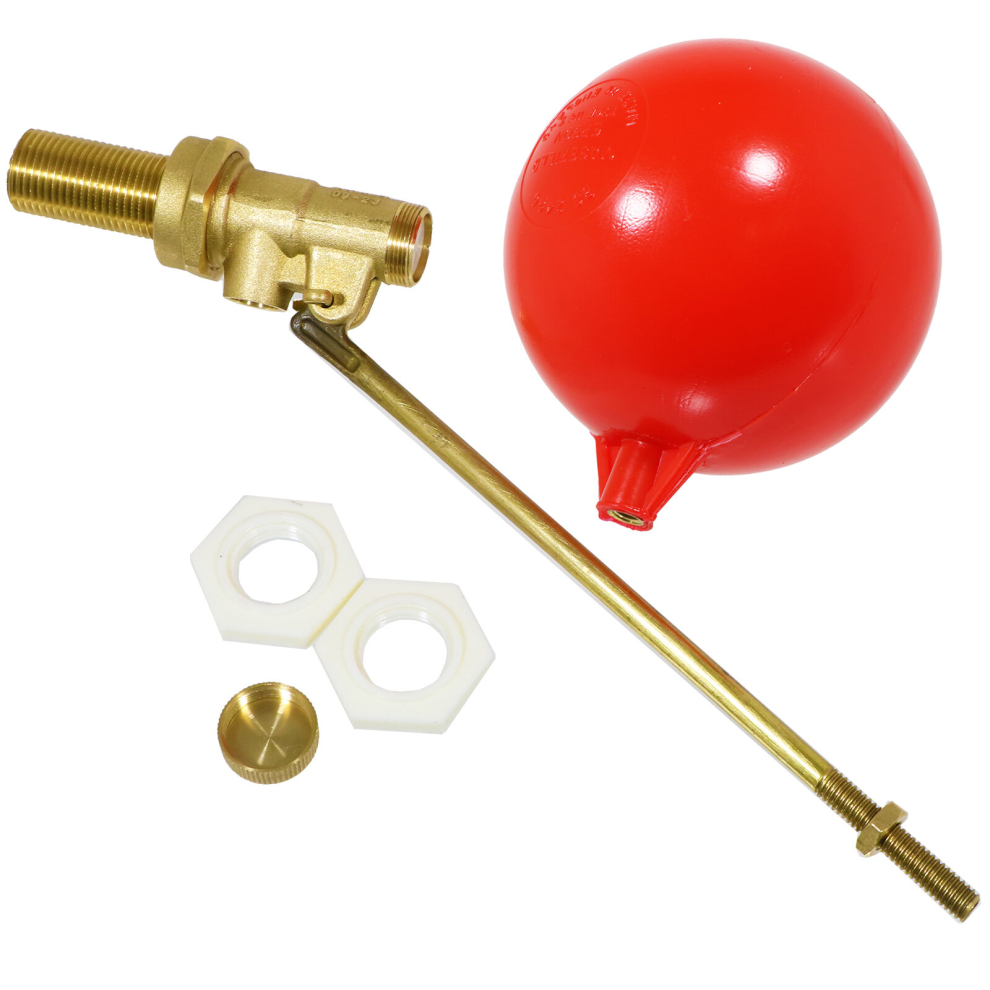 1/2" Part 1 Valve High Pressure Side Entry Toilet Cistern Ballcock 4 1/2" Ball Float Kit