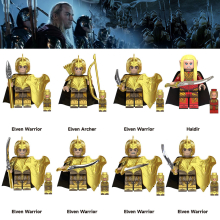 (8PCS-C) 24PCS Lord of the Rings Noldo Warrior Elven Guards Minifigures Kids Gift