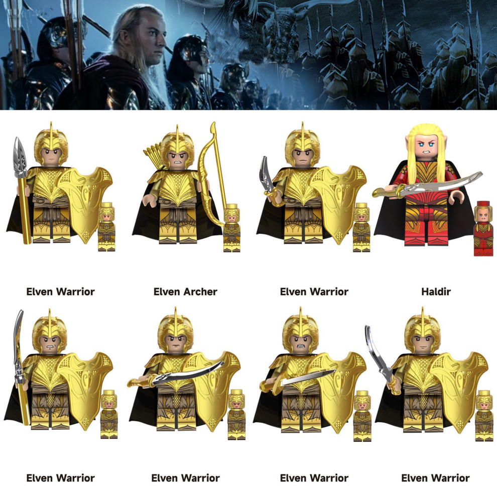 (8PCS-C) 24PCS Lord of the Rings Noldo Warrior  Elven Guards  Minifigures Kids Gift